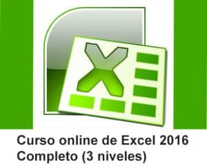 Curso online de Excel 2016 completo