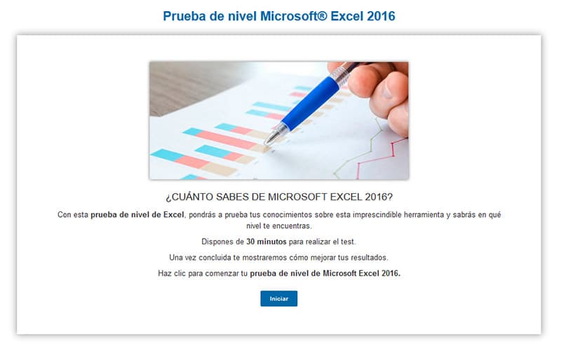 Prueba de nivel de Excel